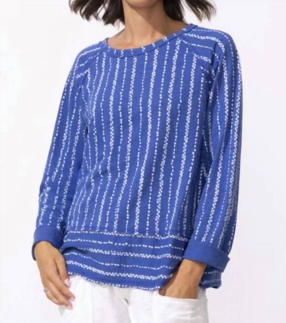 ESCAPE BY HABITAT Tops - NEW ESCAPE BY HABITAT driftwood stripe lookout pullover sweatshirt in resort
